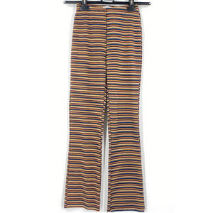 Urban Outfitters Naomi Knit Flare Pant Horizontal Striped Multi Colored Size XS